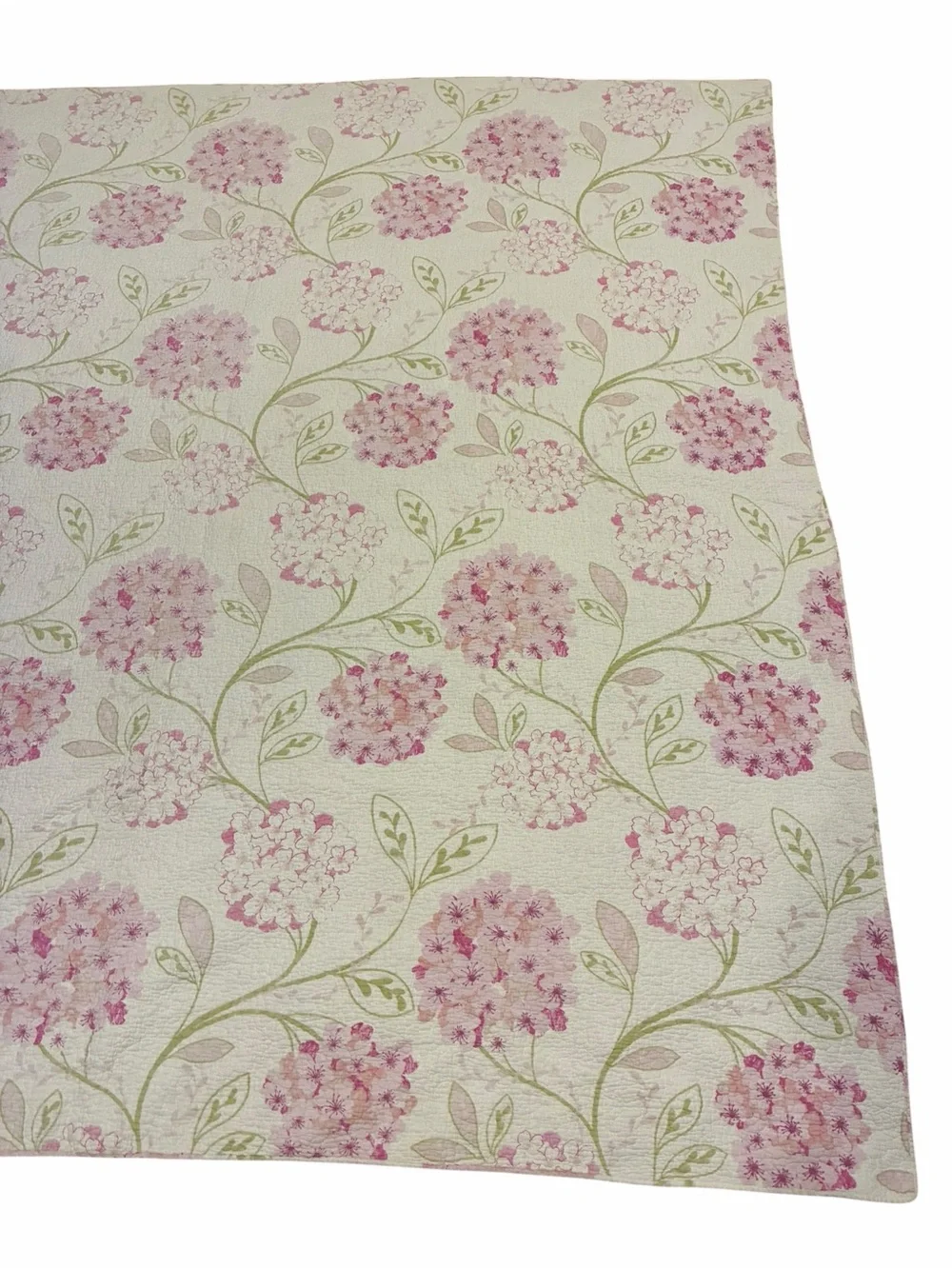 Cynthia Rowley Pink Floral Hydrangea Quilt Cover 100% Cotton Girly Feminine Full